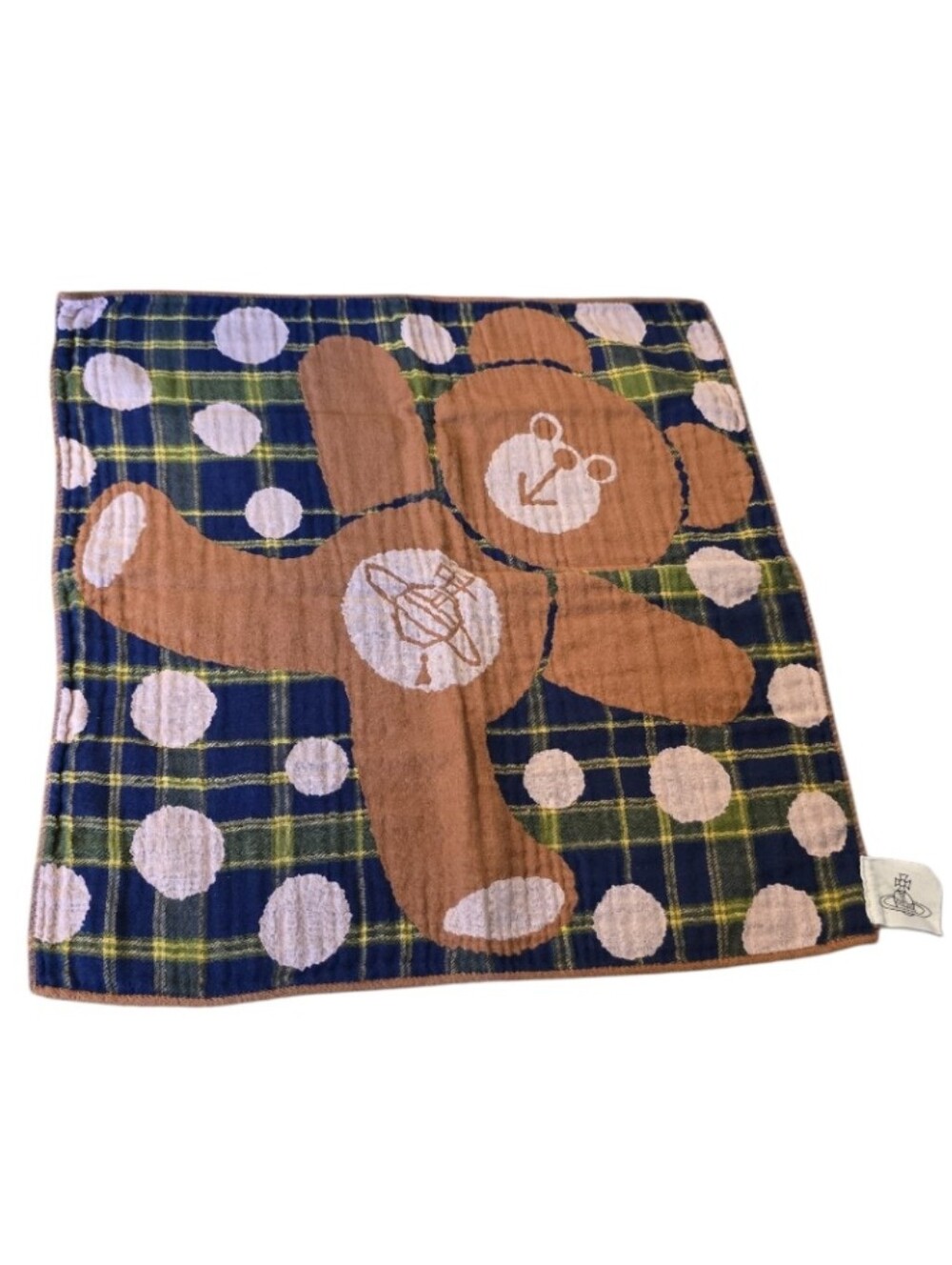 Vivienne Westwood Reversible Teddy Bear Orb Gauze Handkerchief - Japan Exclusive